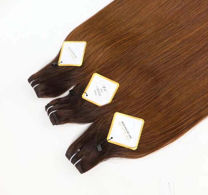 Ombre Hair Bundle - #1A/#3 Jet Black to Dark Brown Double Drawn 20-22 Inches