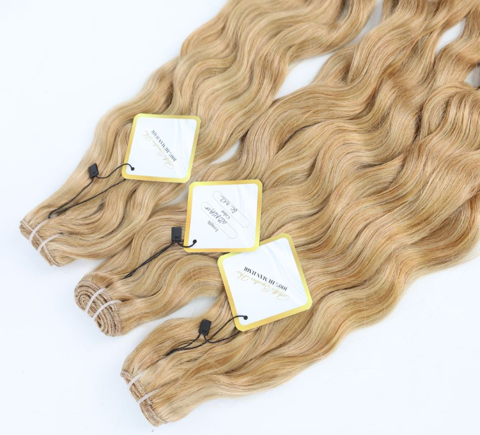 Body Wave Piano Color Bundle - #6C/#12 Chestnut Brown Blonde 20-22 Inches Double Drawn