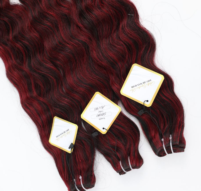 Body Wave Piano Color Bundle - #99J/1B Burgundy Black 22 Inches