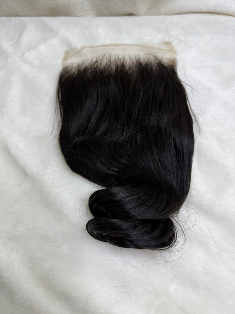 5x5 Hd closure loose curly 12inch
