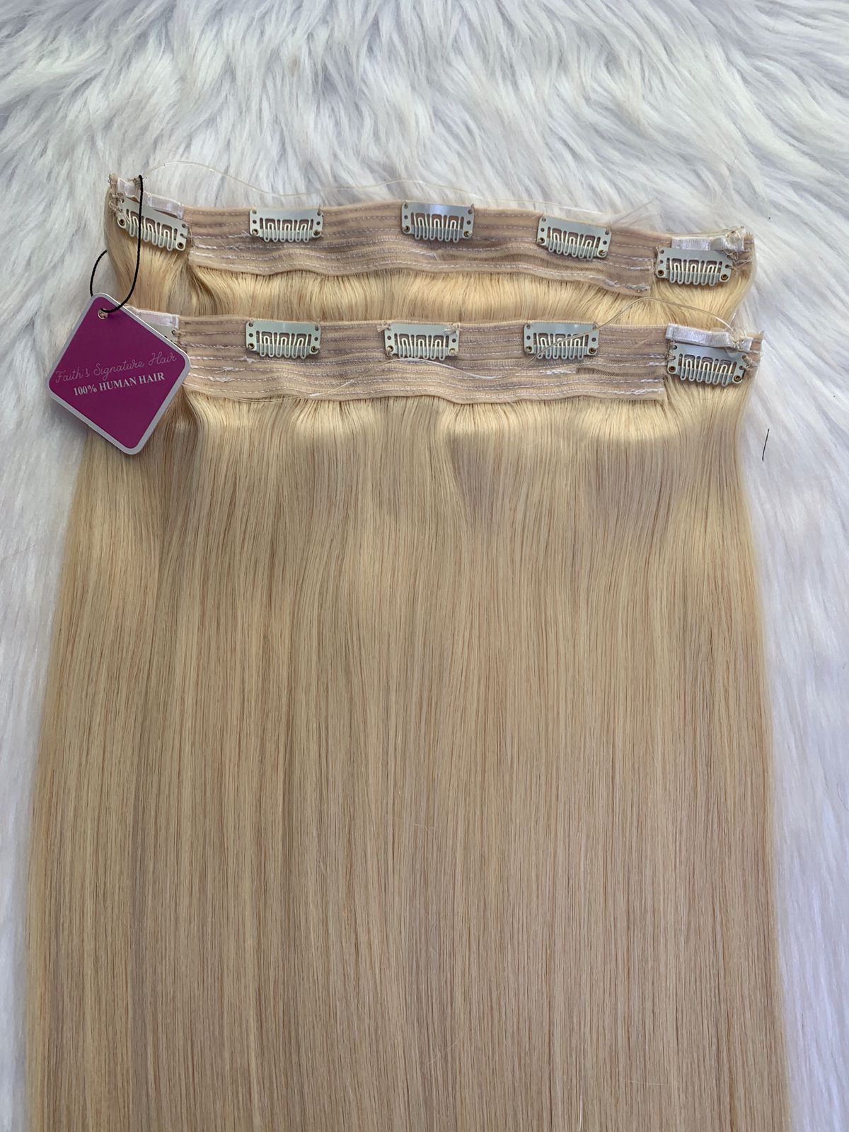 Halo tail clip-in's natural straight double drawn