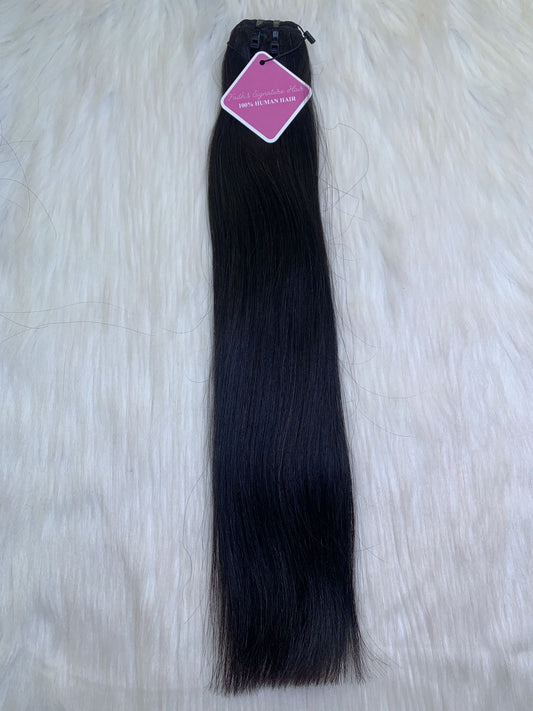 100% virgin human hair double drawn 1b