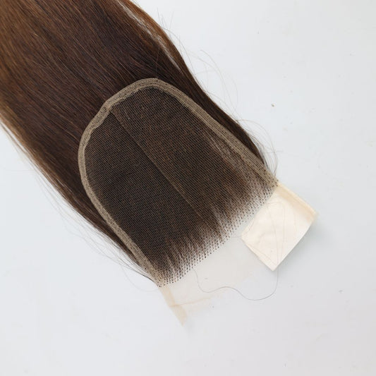 4x4 Lace Closure - Ombre #1A/#3 Jet Black to Brown 16 Inches Double Drawn