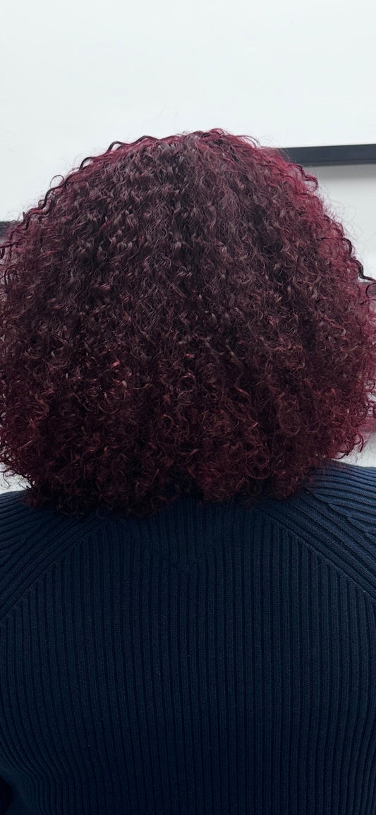 Machine bang bob curly