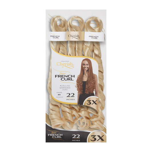 CHERISH BULK : 3X PS SPIRAL FRENCH CURL 22 (COL. 613)