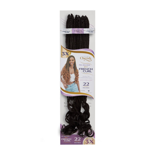 Cherish Bulk : 3x Pre-Braided French Curl 22