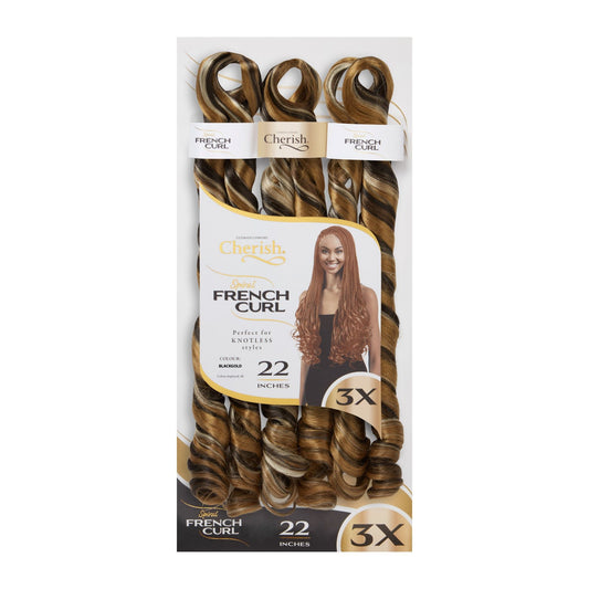 Cherish Bulk : 3x Ps Spiral French Curl 22 (Col. Blkgld)