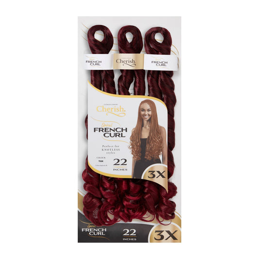 CHERISH BULK : 3X PS SPIRAL FRENCH CURL 22 (COL. T530)