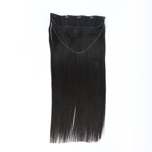 Halo Hair Extensions - Natural Black #1B 20 Inches 120g Double Drawn