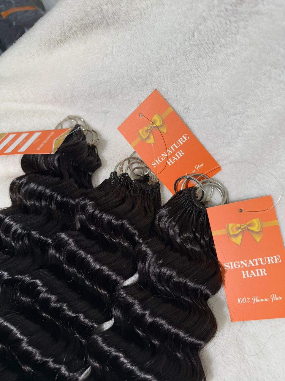 Feather weft deep wave 100% Crochet 15A Virgin Human hair