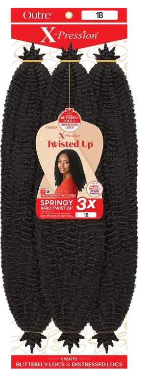 Outre Crochet Braids X-Pression Twisted Up 3X Springy Afro Twist