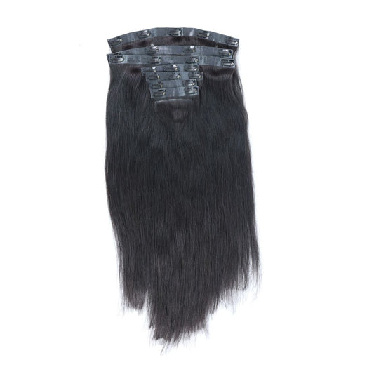 100% Double Drawn Clip-In Yaki #1b