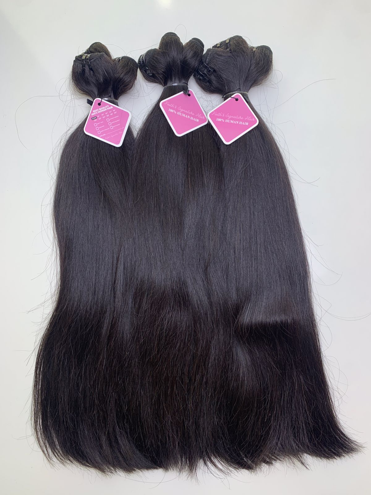 Virgin Human Hair Bundle - Natural Black #1B Double Drawn 18-26 Inches