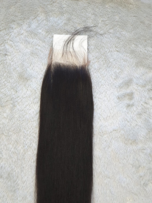 HD 4x4 Yaki Closure - 16 Inches Premium Lace Closure 100% Human Hair