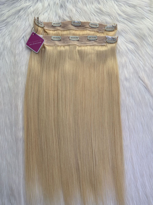 Halo tail clip-in's natural straight double drawn