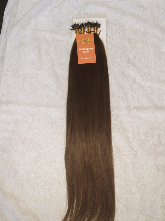 Nano Ring Hair Extensions - 20 Inches 100% Human Hair 3 Colours