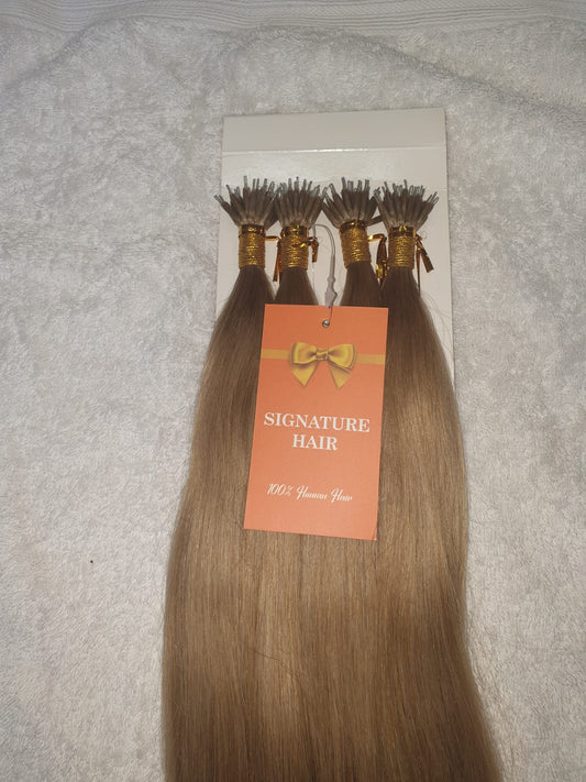 Nano Ring Hair Extensions - 18 Inches 100% Human Hair Brown Shades