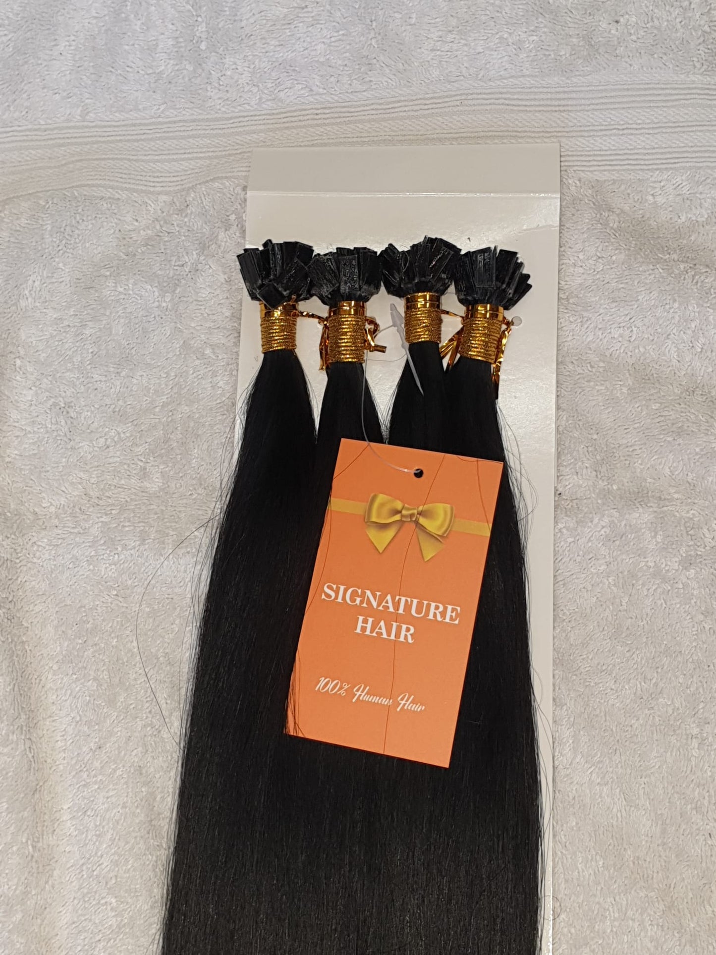 Flat Tip Hair Extensions - Jet Black #1 18 Inches 100% Human Hair